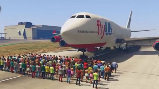 Gokil Gamer GTA V Ini Coba Tabrakan Pesawat Jumbo Jet Ke 100 Orang