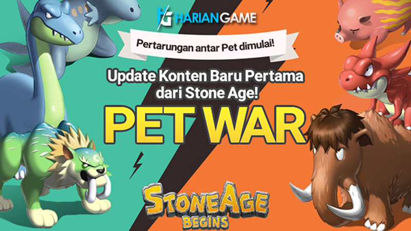 Update Mode Baru Pet War untuk Turn-Based RPG Stone Age Begins