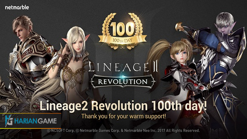Lineage 2 Revolution Merayakan Event 100 Hari Dengan Membagikan 500 Red Diamonds