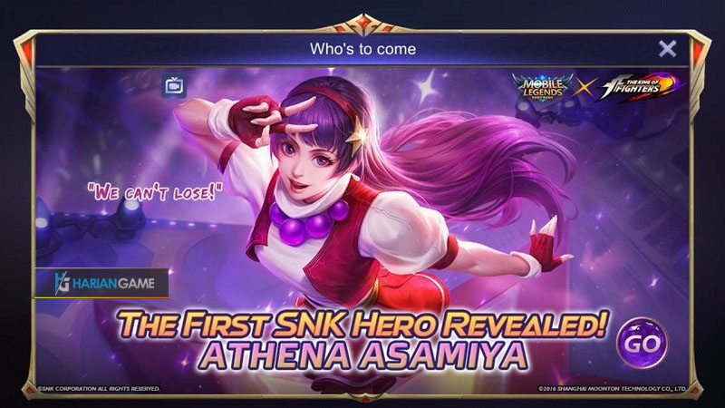 Athena Asamiya Karakter Dari King of Fighters Yang Bergabung Dengan Mobile Legends